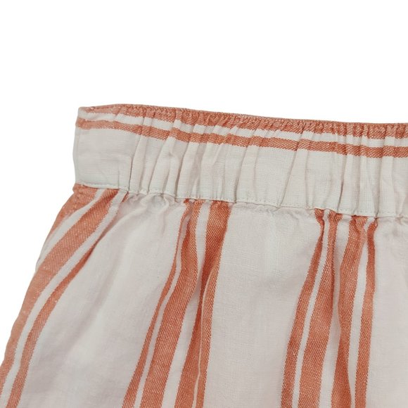 Christian Siriano Linen Pants Womens XL Beige Stripes Wide Leg Beach Summer - Picture 5 of 9